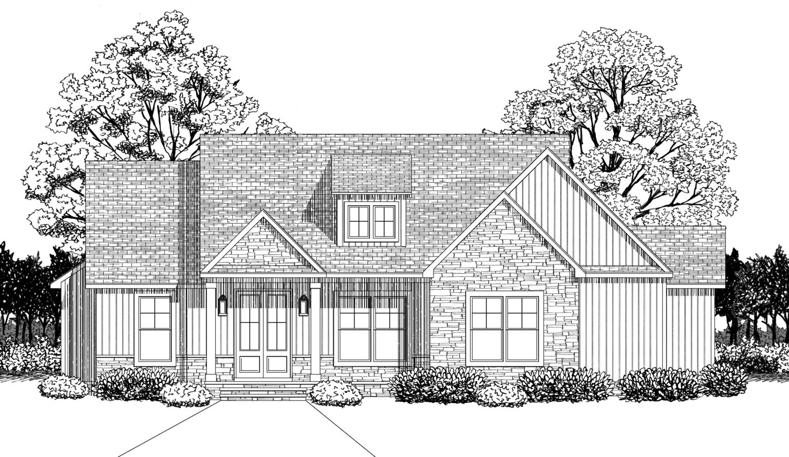 1070 Southern High School Road, Burlington, NC elevation drawing. Hosted by JCarter Builders